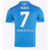 SSC Napoli David Neres #7 Heimtrikot 2024-25 Kurzarm